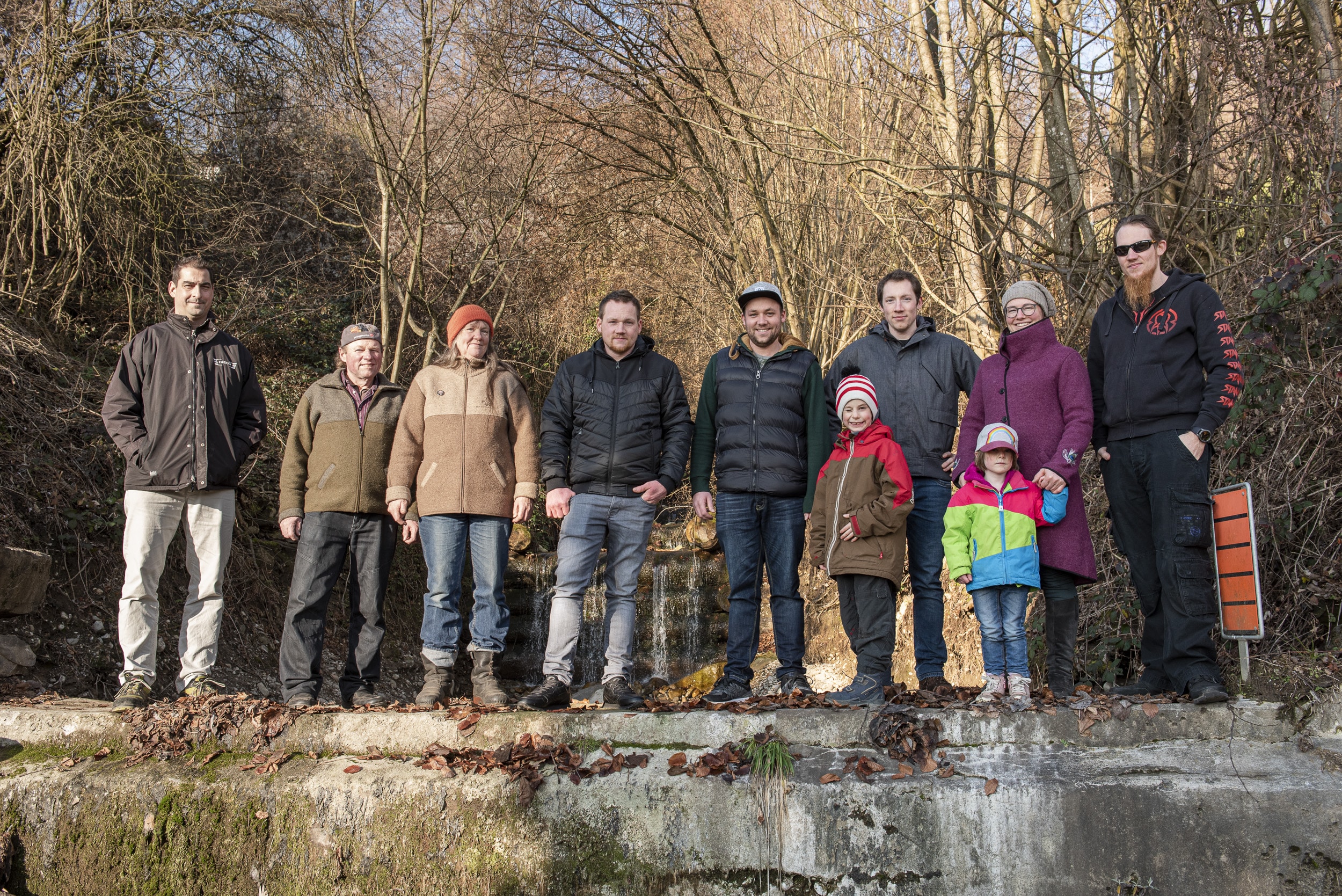 Familienfoto von Spychers mit Brigittes Familie